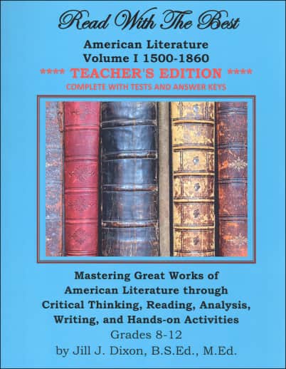 Read With the Best: American Literature Volume 1: 1500-1860 Teacher's Edition