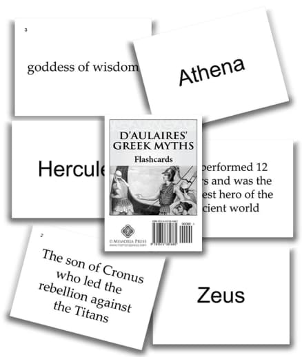 Memoria Press D'Aulaires' Greek Myths Flashcards