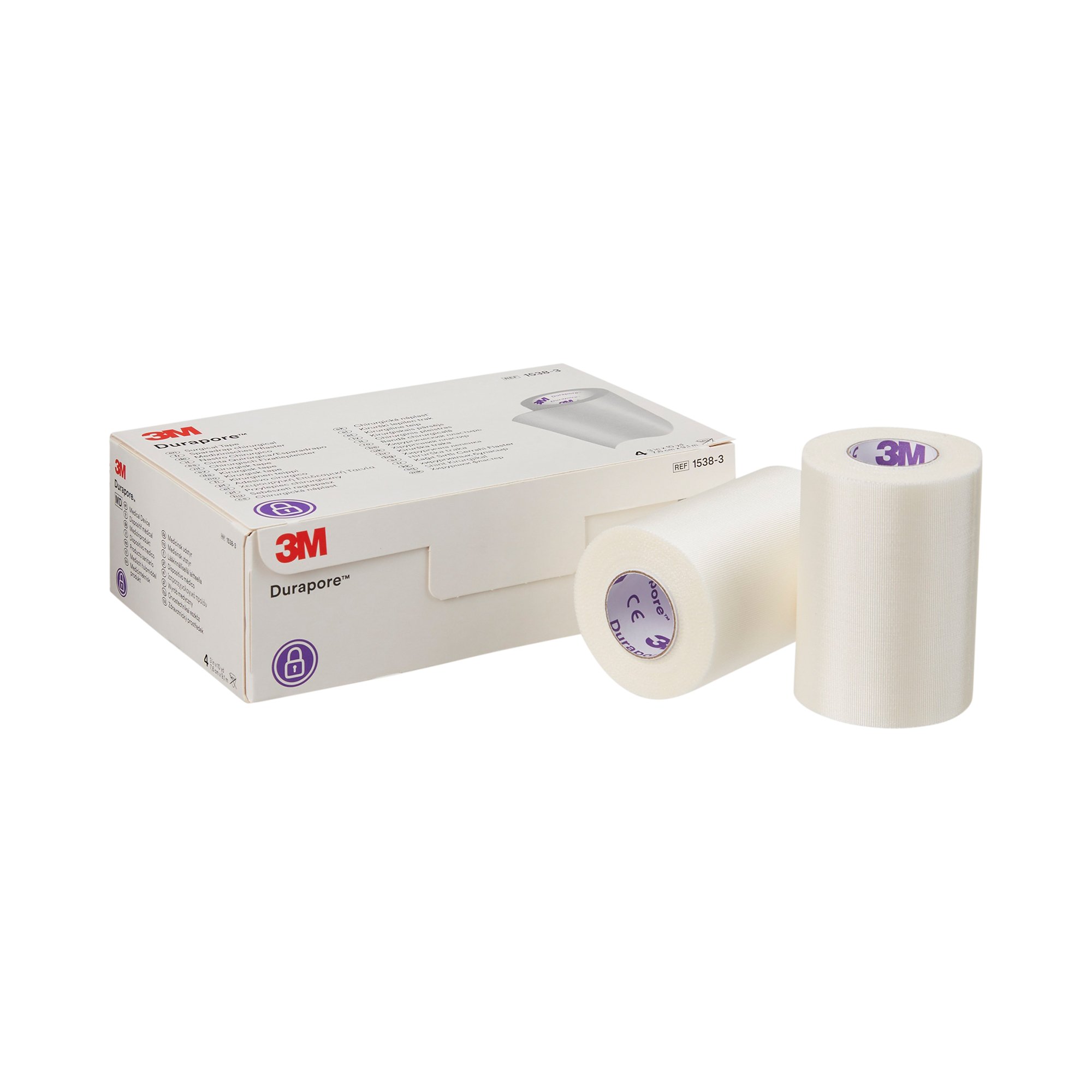 3M Durapore Silk-Like Cloth Medical Tape, 3 Inch x 10 Yard, White MK 5777