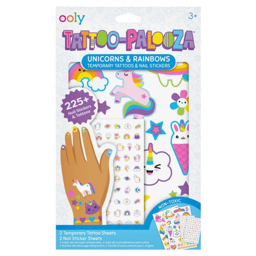 Tattoo-Palooza Temporary Tattoos - Unicorns & Rainbows