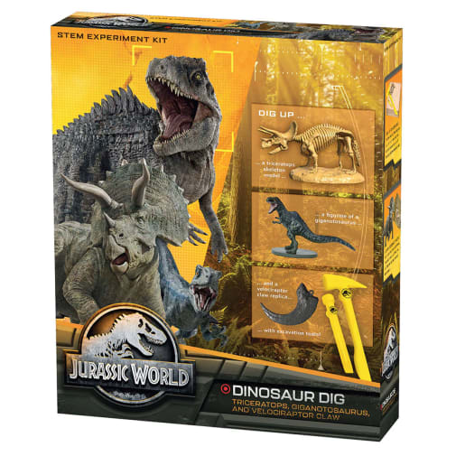 Jurassic World: Dino Dig Triceratops, Giganotosaurus, and Velociraptor Claw