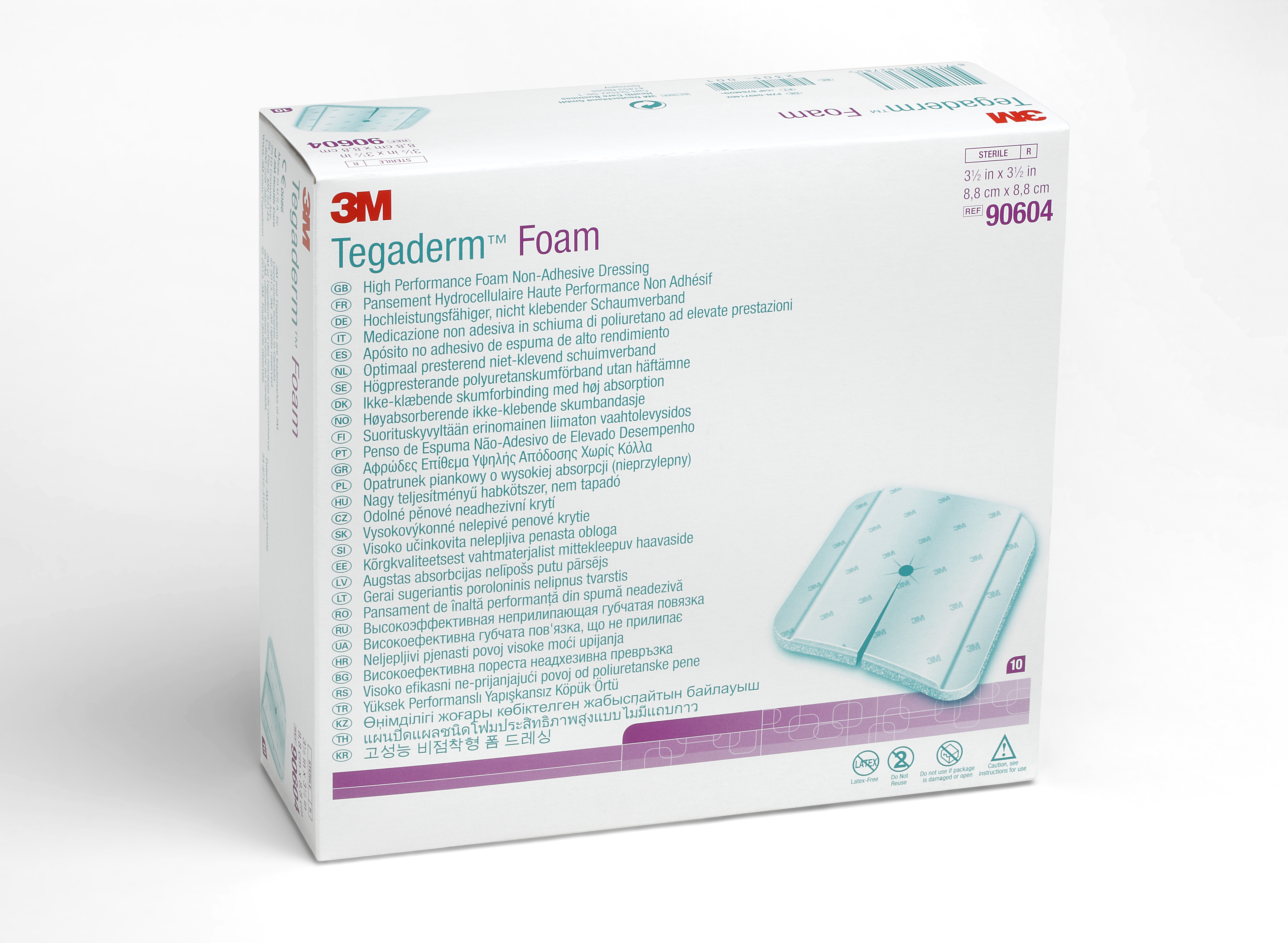 3M Tegaderm High Performance without Border Foam Dressing, 8.8 x 8.8 cm MK 459162