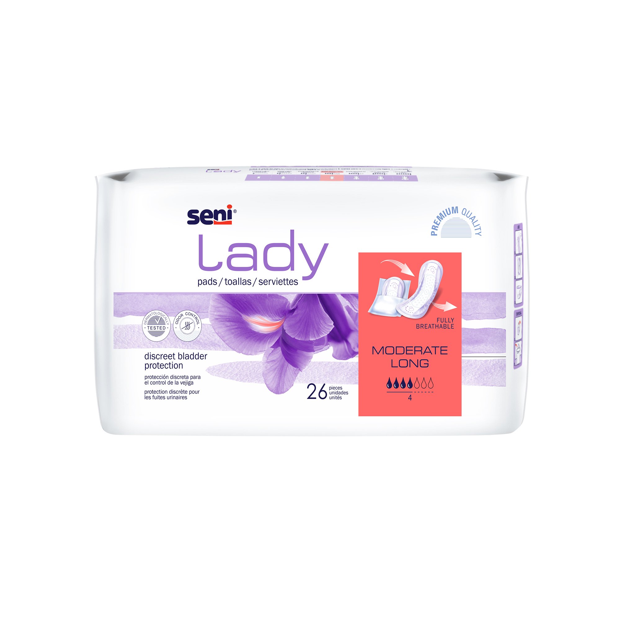 Seni Lady Moderate Absorbency Bladder Control Pads, Long MK 1222536