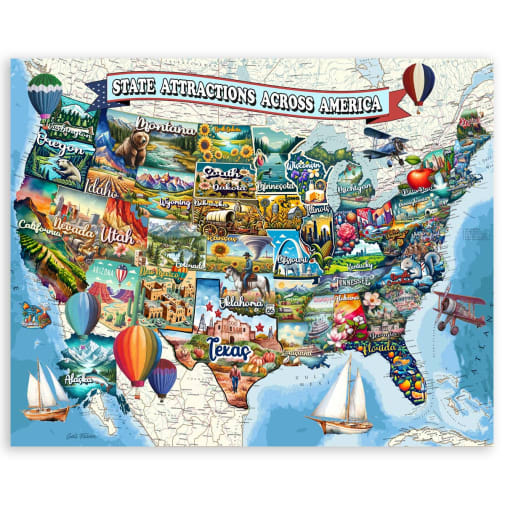 All American Attractions Puzzle (1000 pieces)