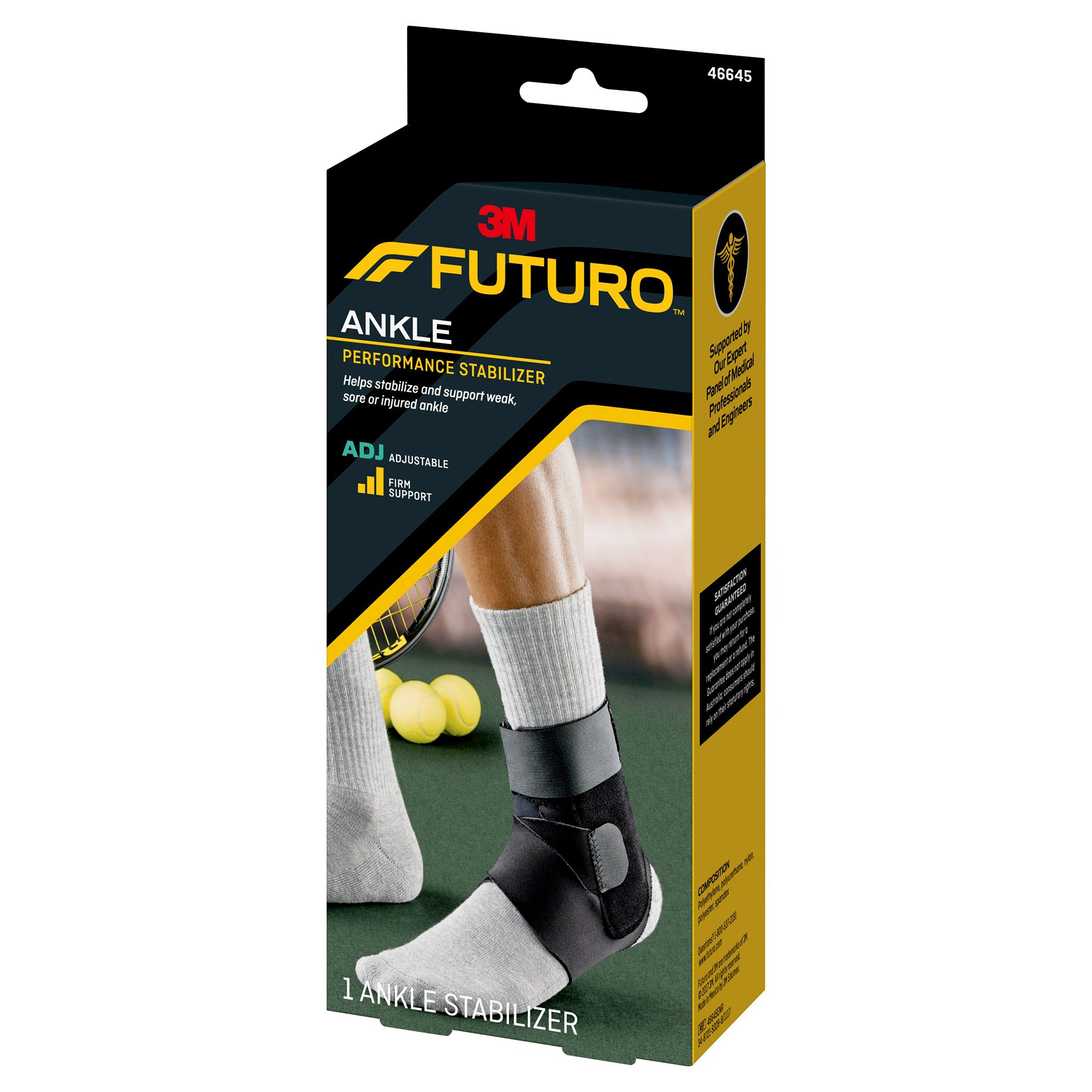 3M Futuro Ankle Performance Stabilizer, Adjustable, Adult, Black MK 971901