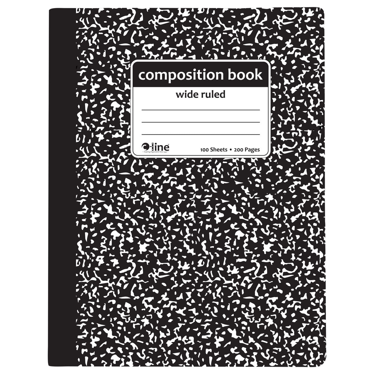 Composition Notebook, Wide Ruled, Black Marble