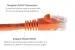 CAT6A Ethernet Patch Cable, Half-moon Boot, UTP, 25 ft, Orange