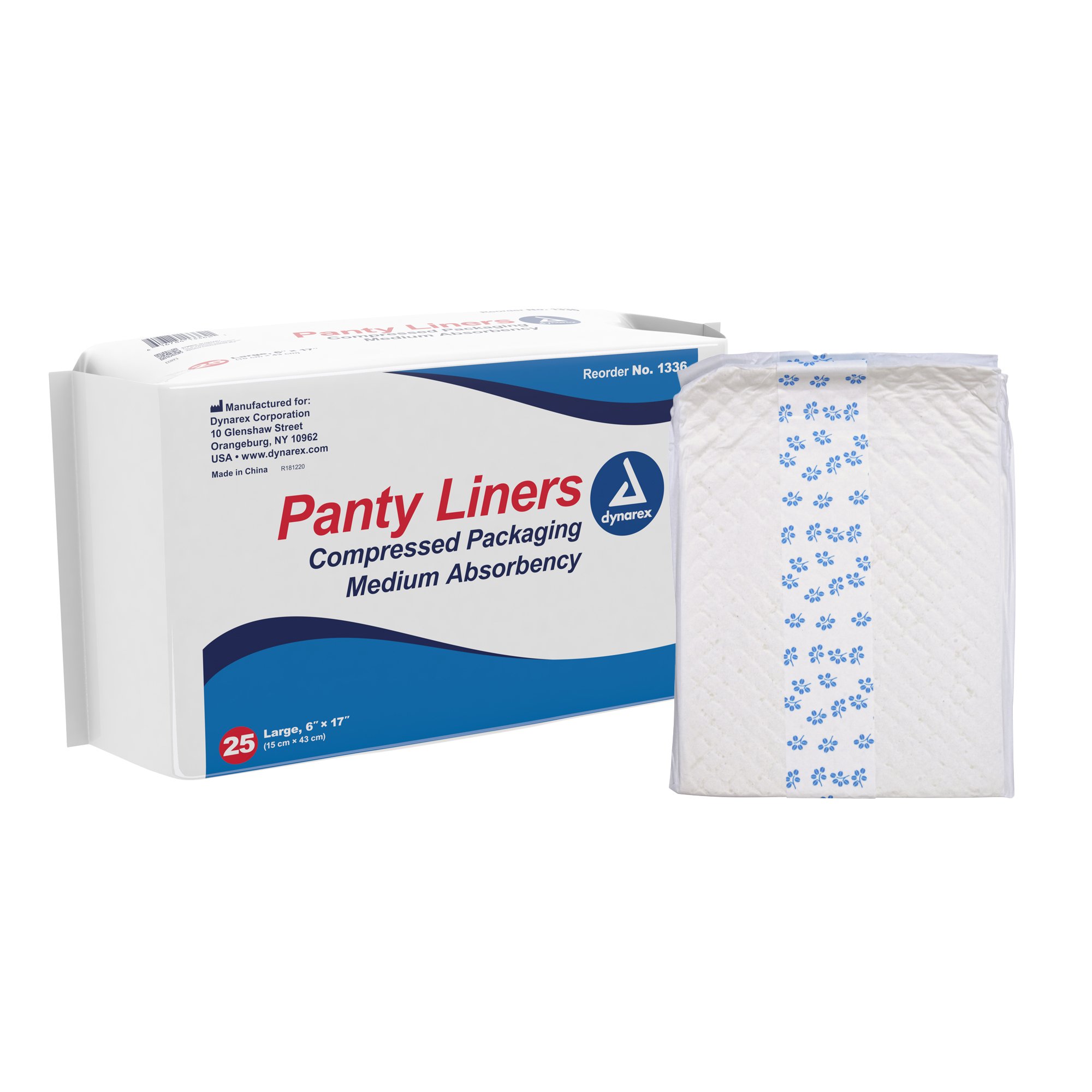 Dynarex Medium Absorbency Bladder Control Pad, 6 x 17 Inch MK 823384