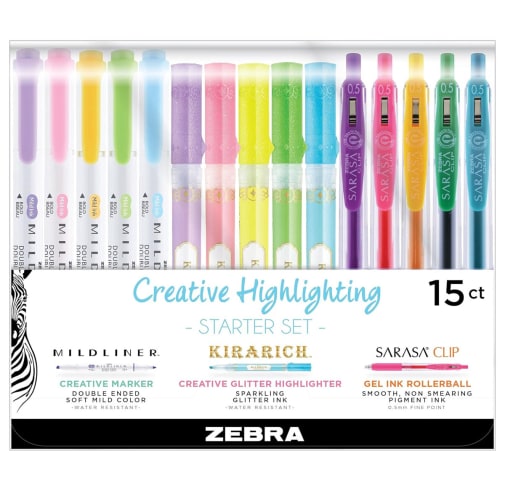 Zebra Pen Creative Highlighting Starter Set (15-pack)