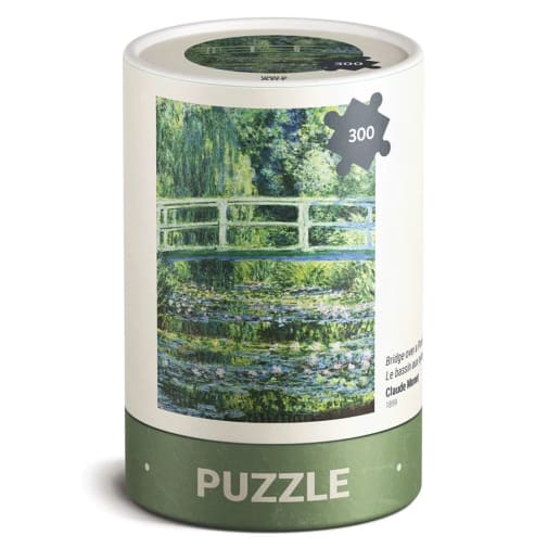 Today is Art Day Bridge Over a Pond of Water Lilies Puzzle (300 Pieces)
