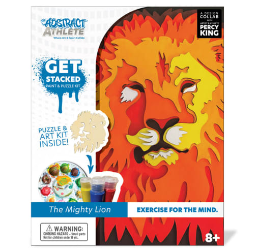 Get Stacked Paint & Puzzle Kit - Mighty Lion
