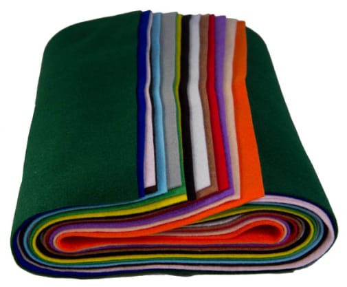 Basic Colors Felt Assortment (12" x 18") -15 sheets