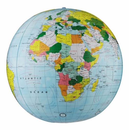 12" Political Inflatable Globe (Light Blue)