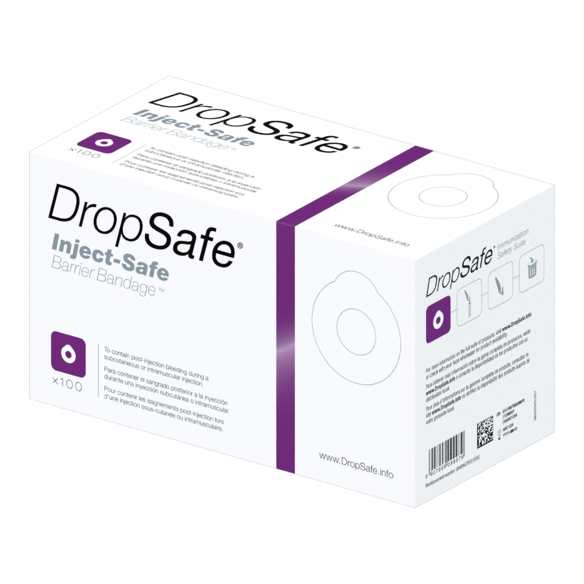 DropSafe Inject-Safe Barrier Bandage Pre-Injection Adhesive Strip MK 1260667