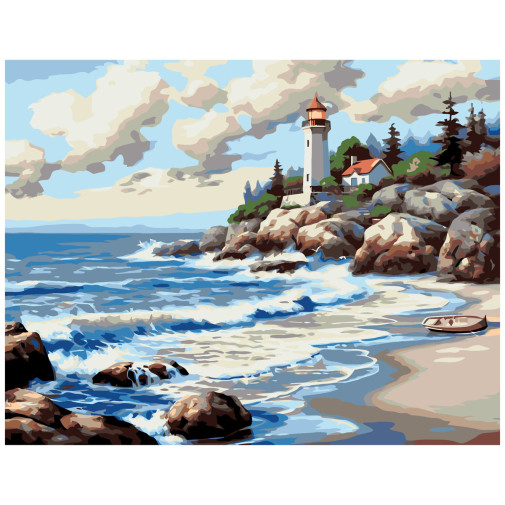 Artwille Paint by Number - Lighthouse by the Sea
