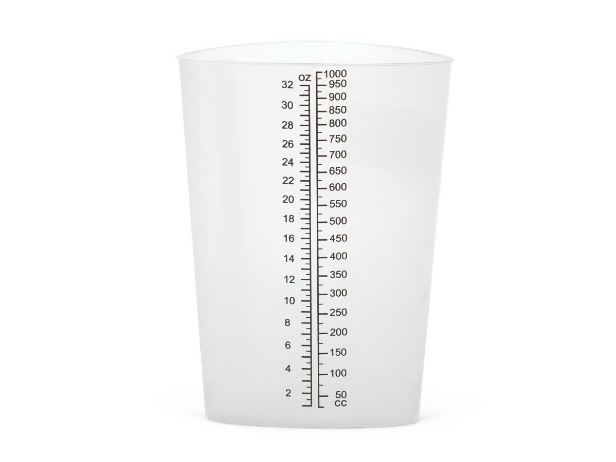 Graduated Container Triangular Polypropylene 1,000 mL (32 oz.) MK 1076076