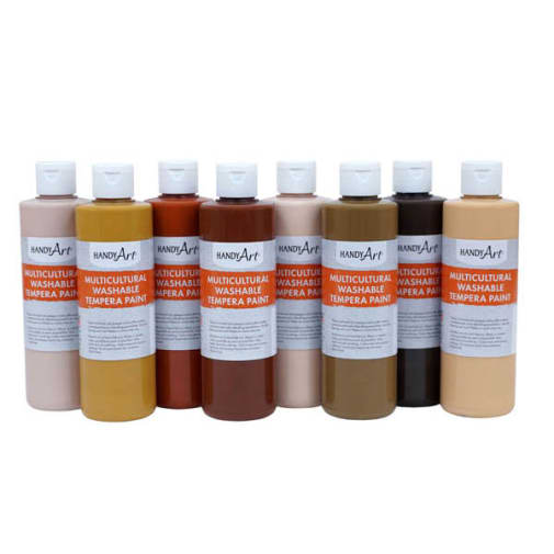 Tempera Washable Paint Multicultural Kit - 8 oz. (8 Colors)
