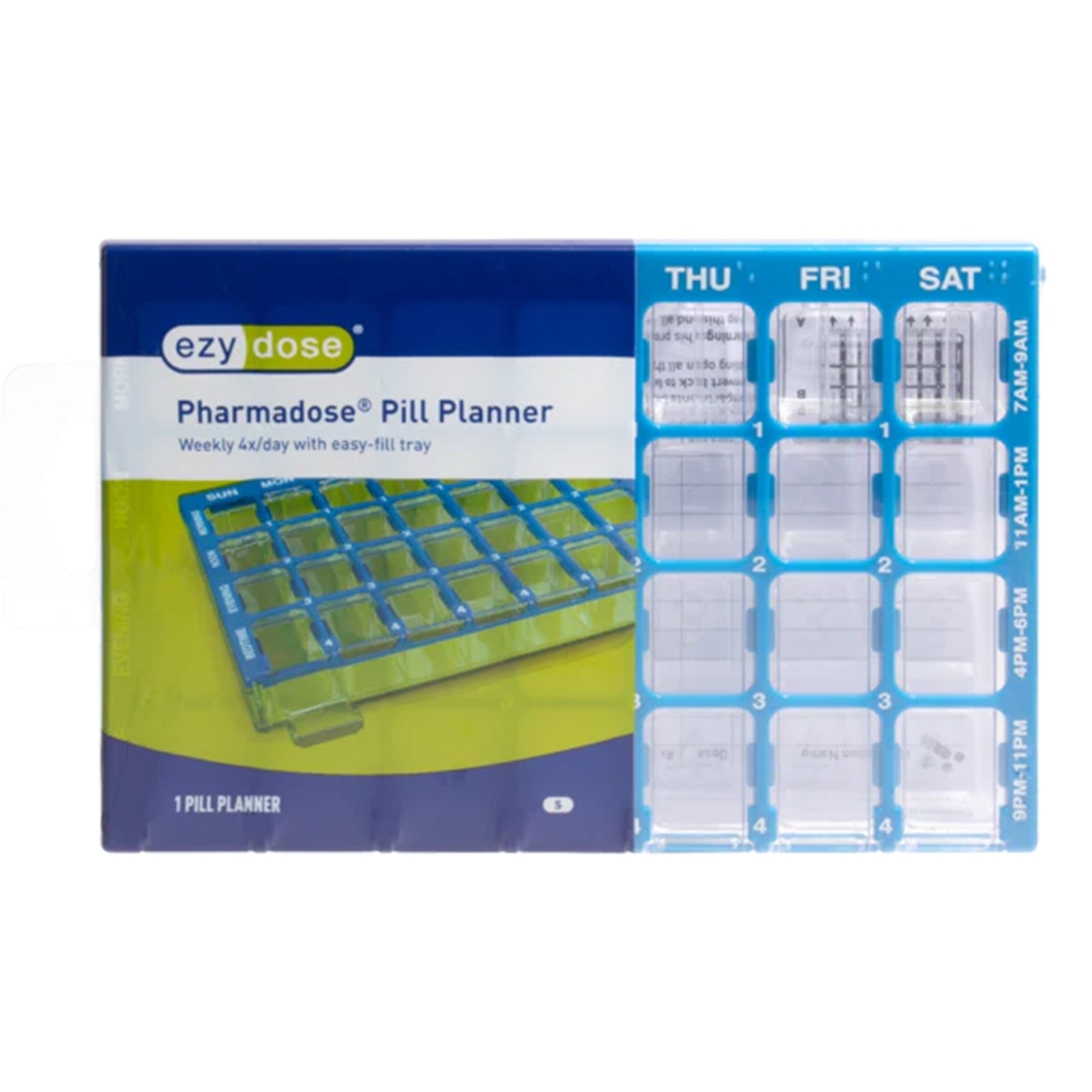 Pharmadose Locking Pill Planner 7-Day, Four Times a Day Pill Organizer MK 1146030