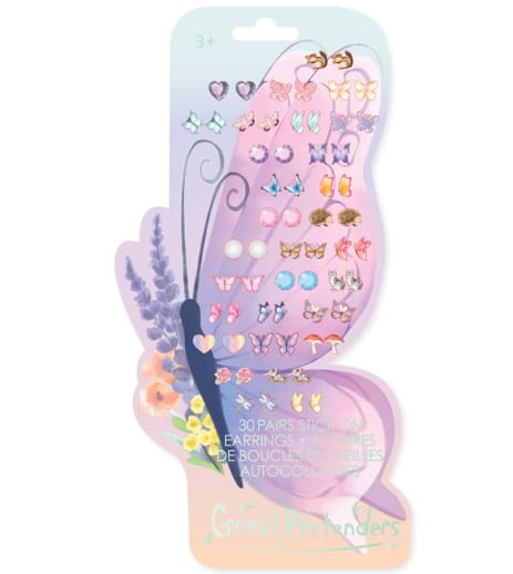 Great Pretenders Butterfly Sticker Earrings, 30 pairs