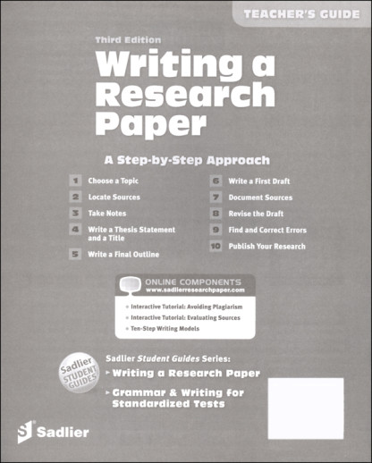 Writing a Research Paper - A Step-By-Step Approach Student