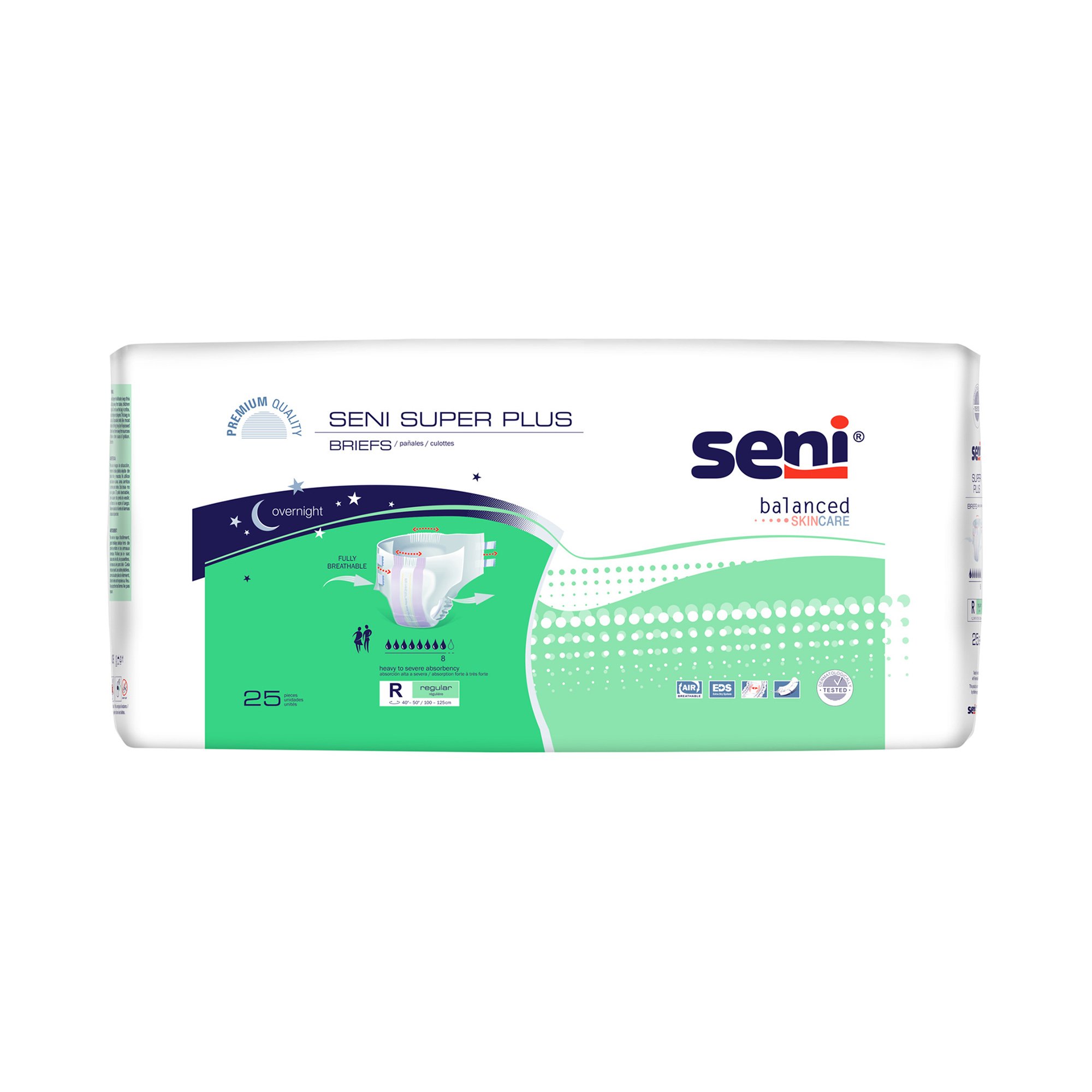 Seni Super Plus Overnight Heavy Absorbency Incontinence Brief, Regular MK 1163866