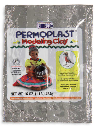 Permoplast Modeling Clay Gray 4-Stick 1 lb.