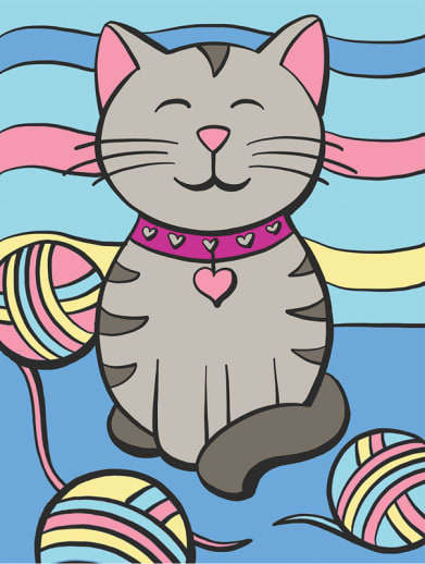 Painting By Numbers - Kitten