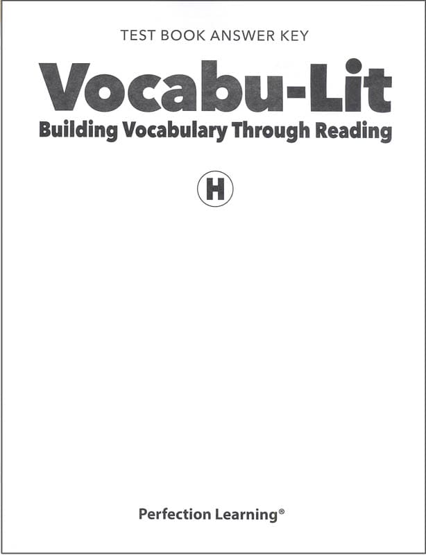 Vocabu-Lit H Test Answer Key (5th Edition)