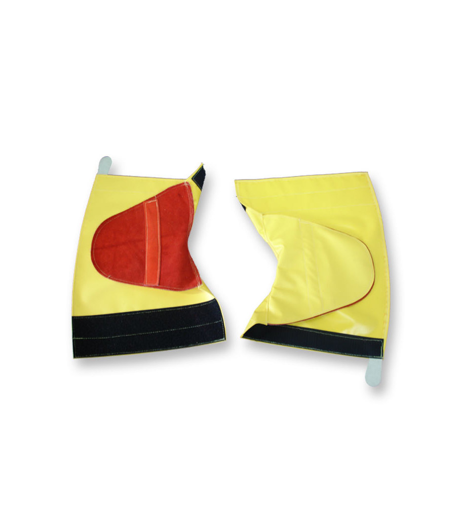 Full Vertical Velcro Leggings: 18 oz. Yellow Vinyl Coated Nylon, , large image number 0