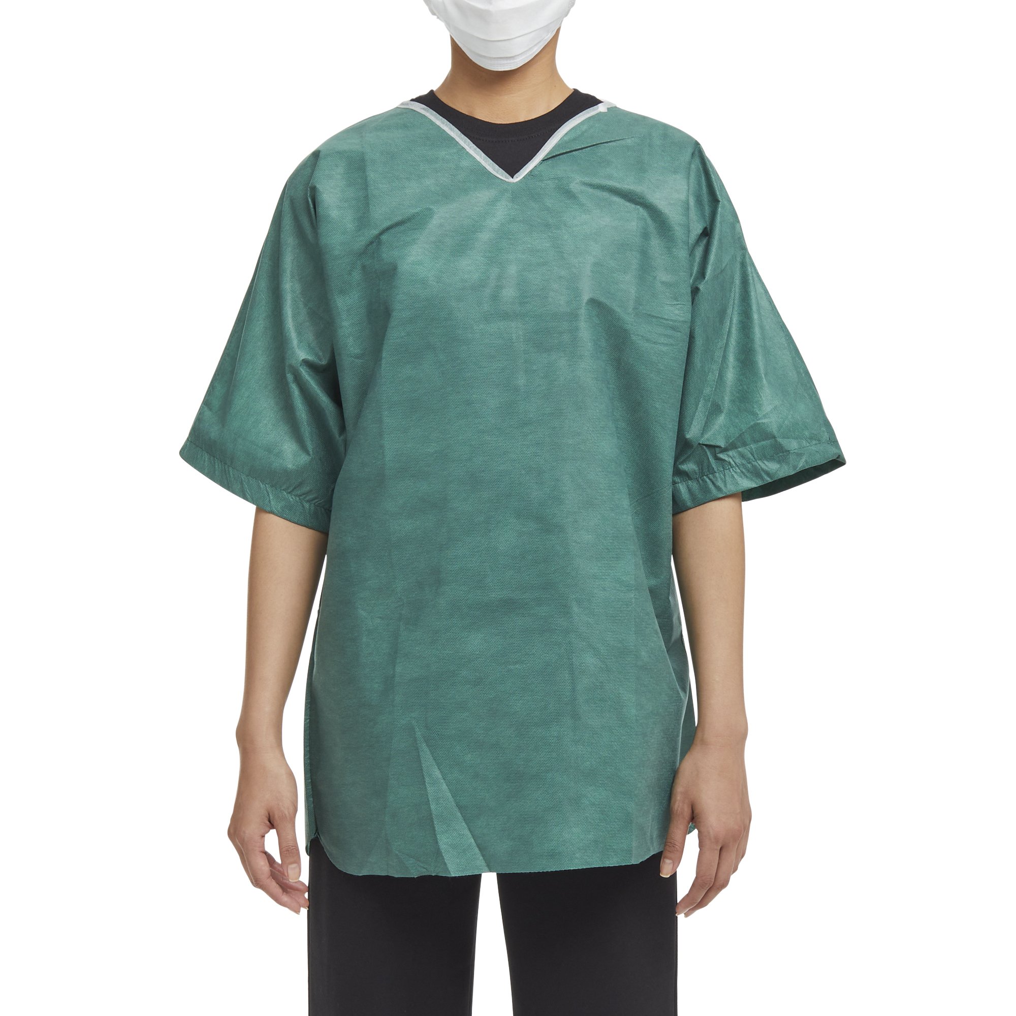 Graham Medical Short Sleeve Scrub Shirt, Green, Medium MK 943154