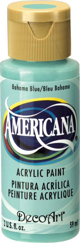 Bahama Blue Color Acrylic Paint Decoart Americana 59 Ml 2 Fluid Ounces  Water-based 