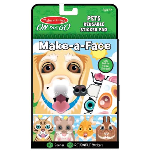 Melissa & Doug Make-a-Face Reusable Sticker Pad - Pets