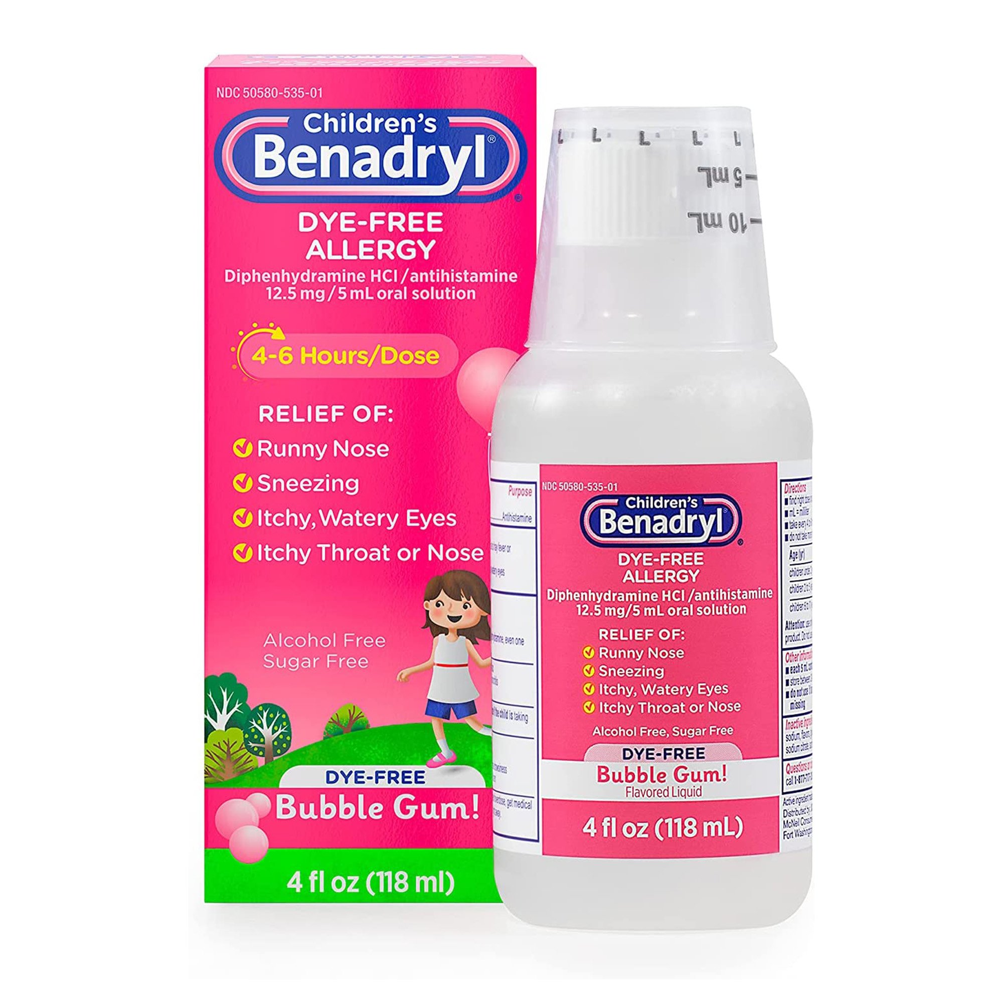 Children's Benadryl Bubble Gum Flavor Children's Allergy Relief MK 668935