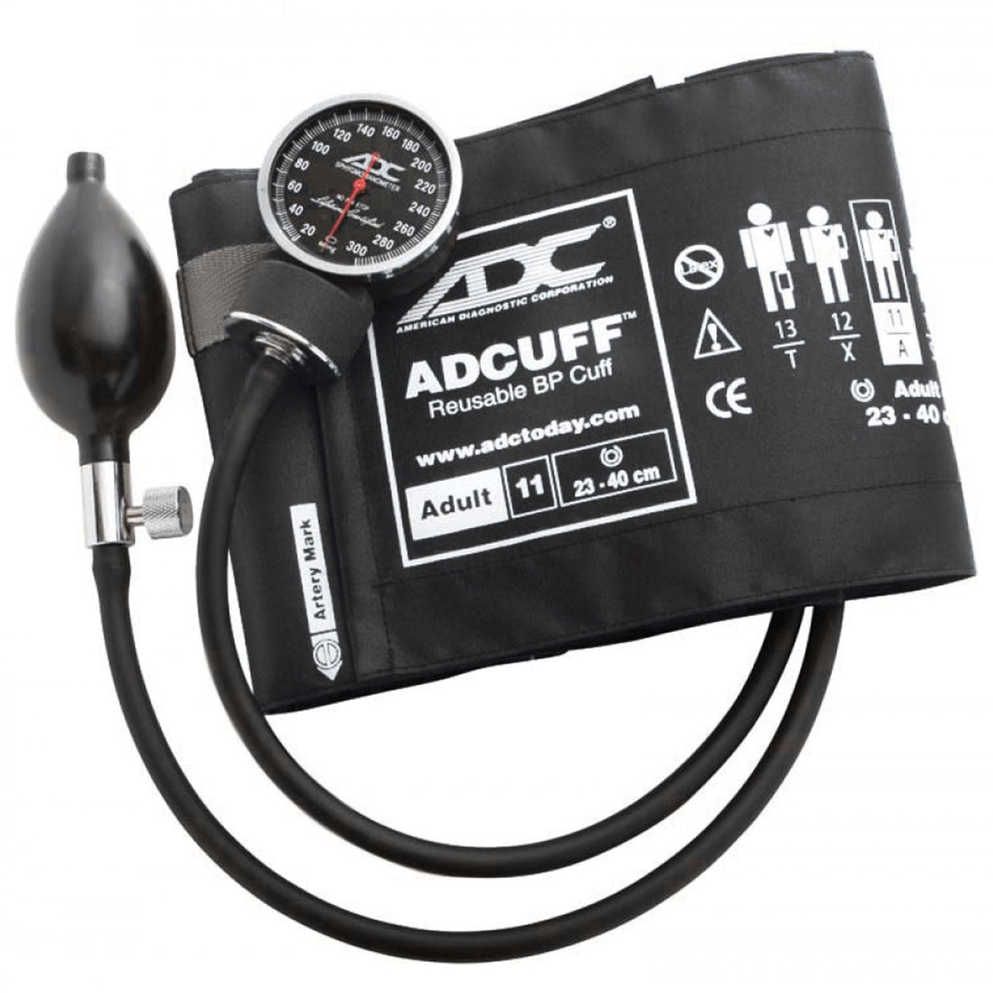 American Diagnostic Sphygmomanometer, Black, Size 11 Cuff, Pocket Size MK 257005