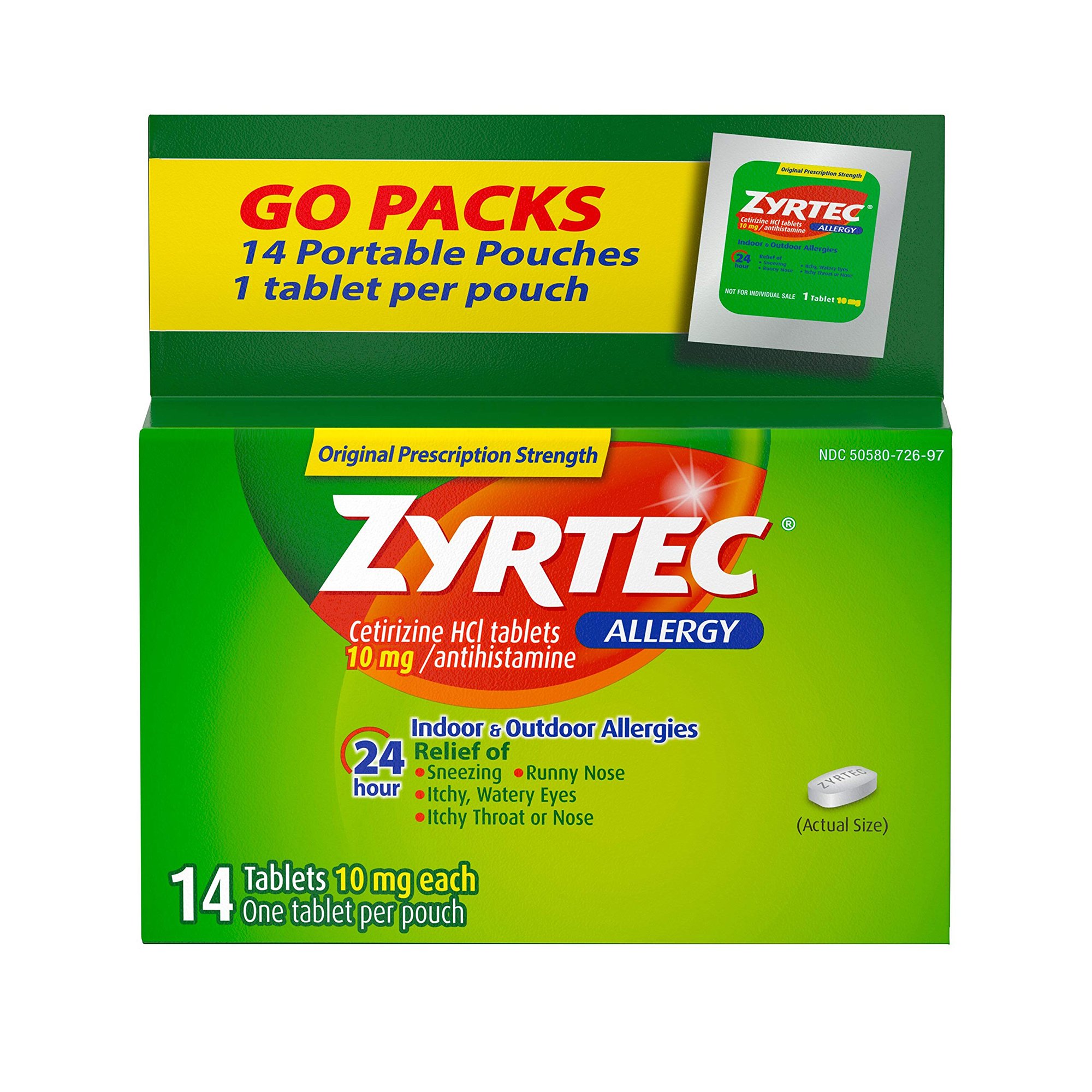 Zyrtec 24 Hour 10 mg Tablets MK 677828