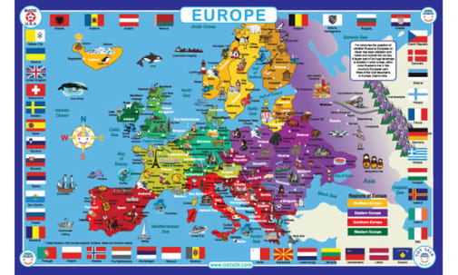 Europe Map Placemat