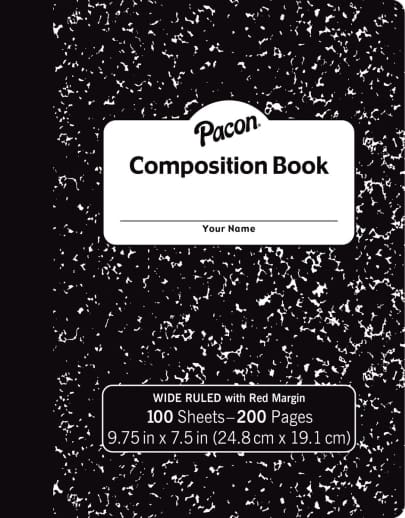 Composition Book - 100 sht, h/c, Wide ruled