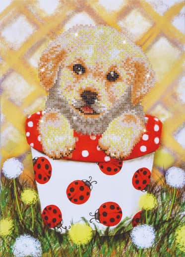 Pup in Pot Diamond Dotz Kit (Intermediate)