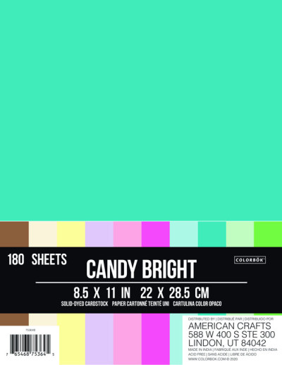 Cardstock Paper Pack 8.5 x 11 - Candy Bright