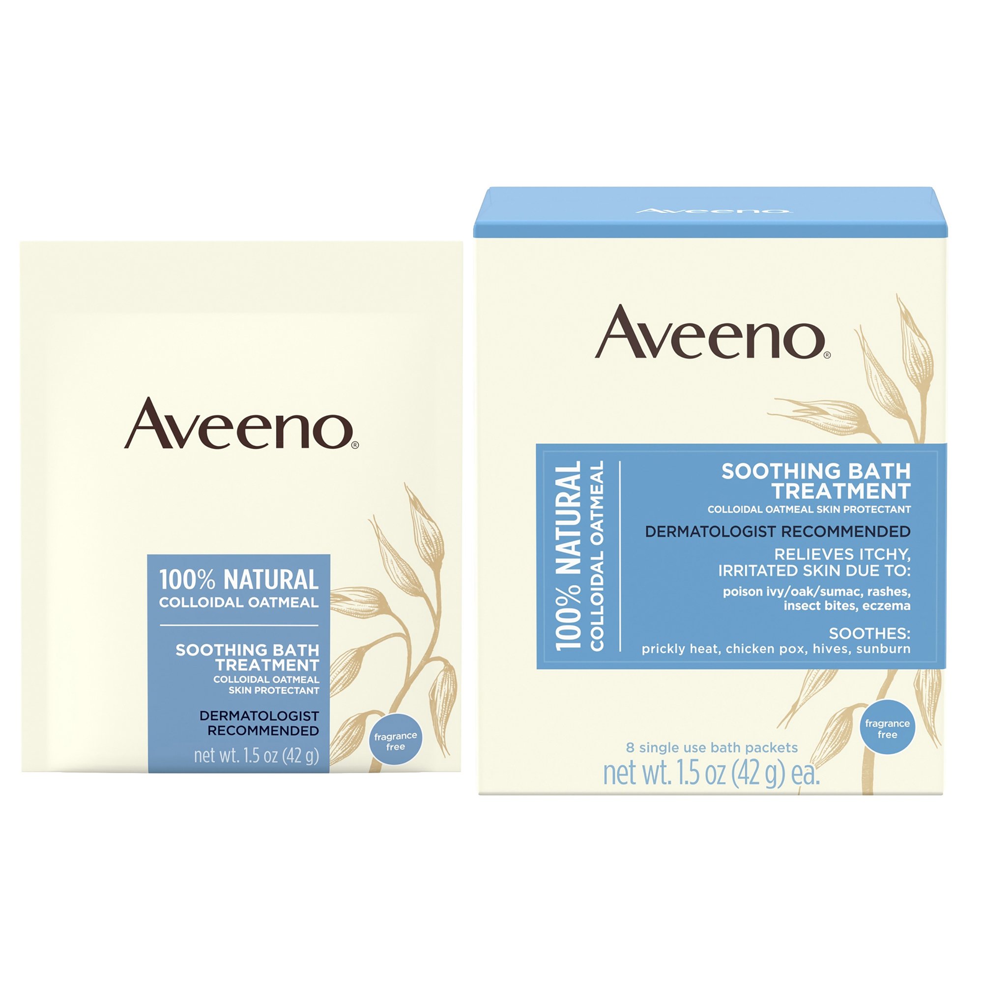 Aveeno Soothing Bath Treatment Packets Fragrance Free MK 866006