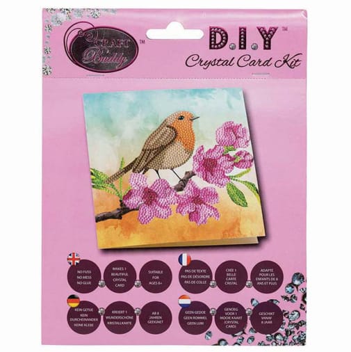 Crystal Art Card Kit - Robin