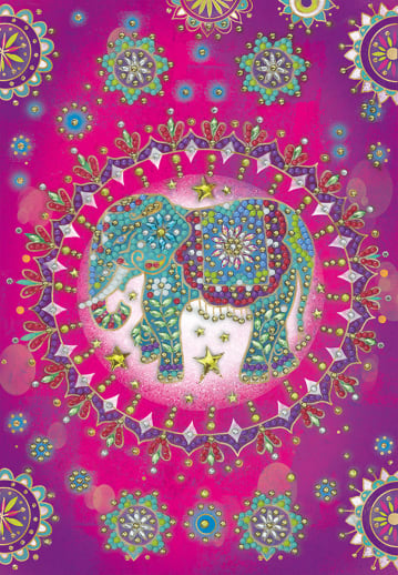 Crystal Art Notebook Kit - Elephant Fantasy