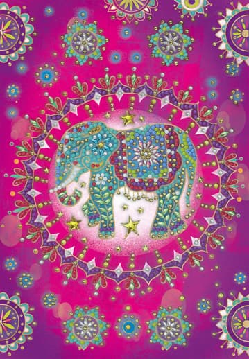 Crystal Art Notebook Kit - Elephant Fantasy