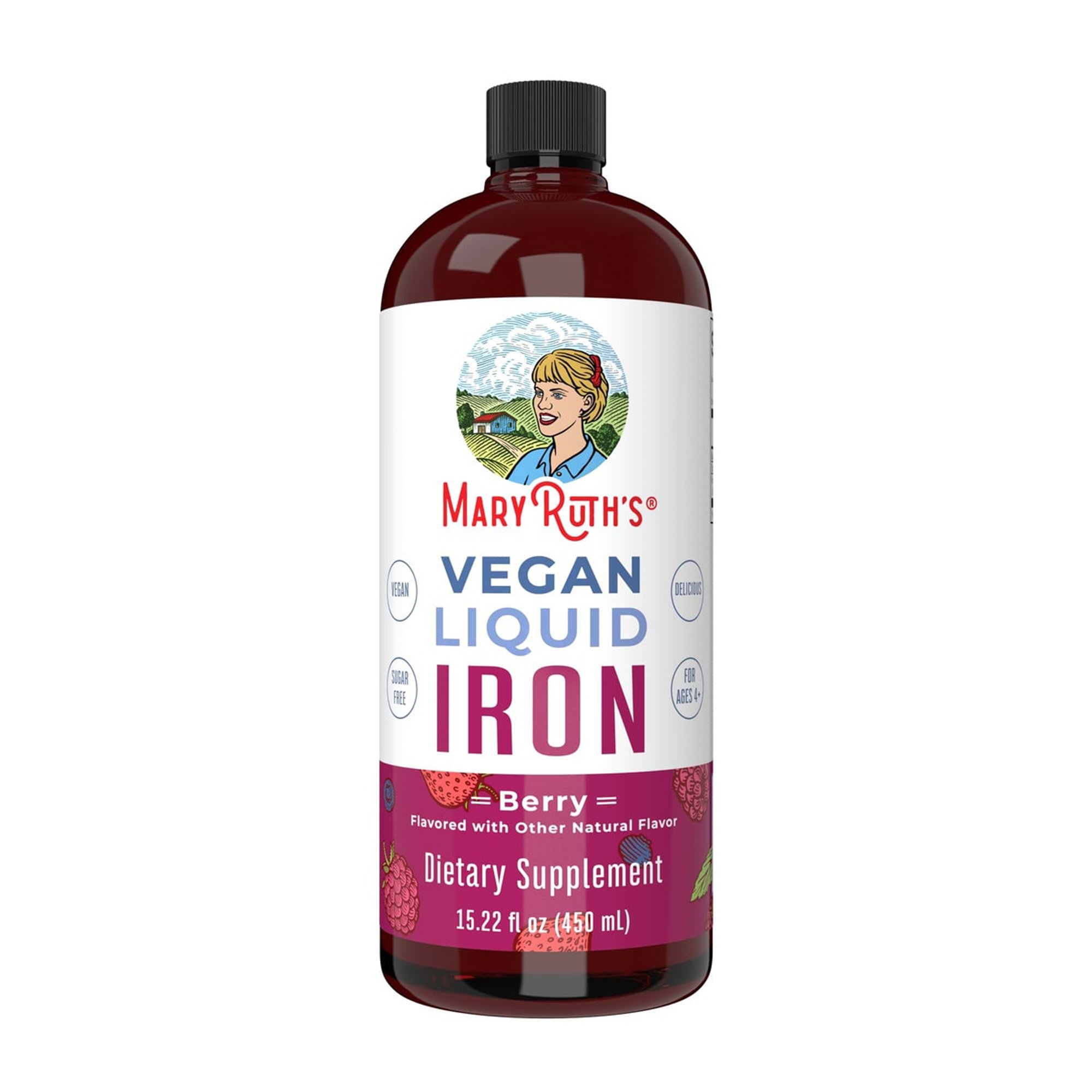 Mary Ruth's Vegan Liquid Iron for Metabolism, Cellular Health, Overall Wellness MK 1271764