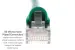 Cat6 Shielded Ethernet Patch Cable, Half-moon Boot, 50 ft, Green