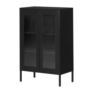 Storage Cabinet with Glass Doors