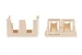 Keystone Surface Mount Box, 2 Port, Ivory