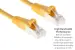 Cat6 Ethernet Patch Cable, Half-moon Boot, STP, 75 ft, Yellow