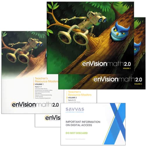 Savvas EnVision Math 2.0 1st Grade Homeschool Bundle (2017 Edition)