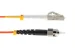 LC to ST Multimode Duplex 62.5/125 OM1 Fiber Patch Cable, 25 Meters